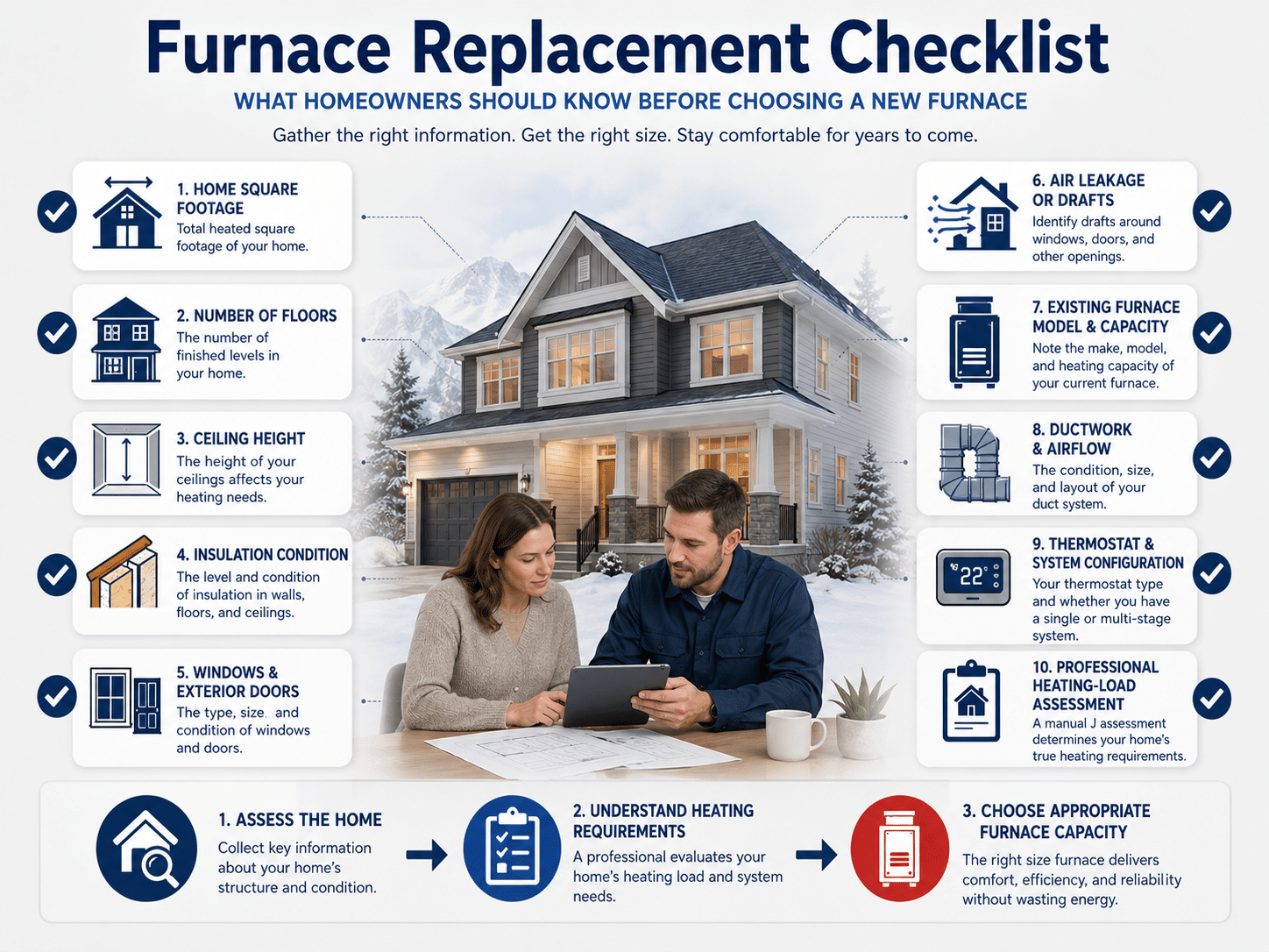 Furnace sizing checklist for homeowners replacing a furnace in Burnaby