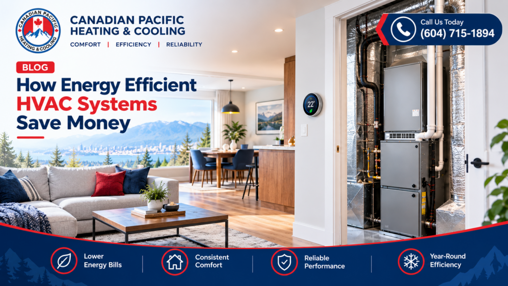 Energy-efficient HVAC system providing comfortable heating and cooling in a modern home