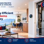 Energy-efficient HVAC system providing comfortable heating and cooling in a modern home